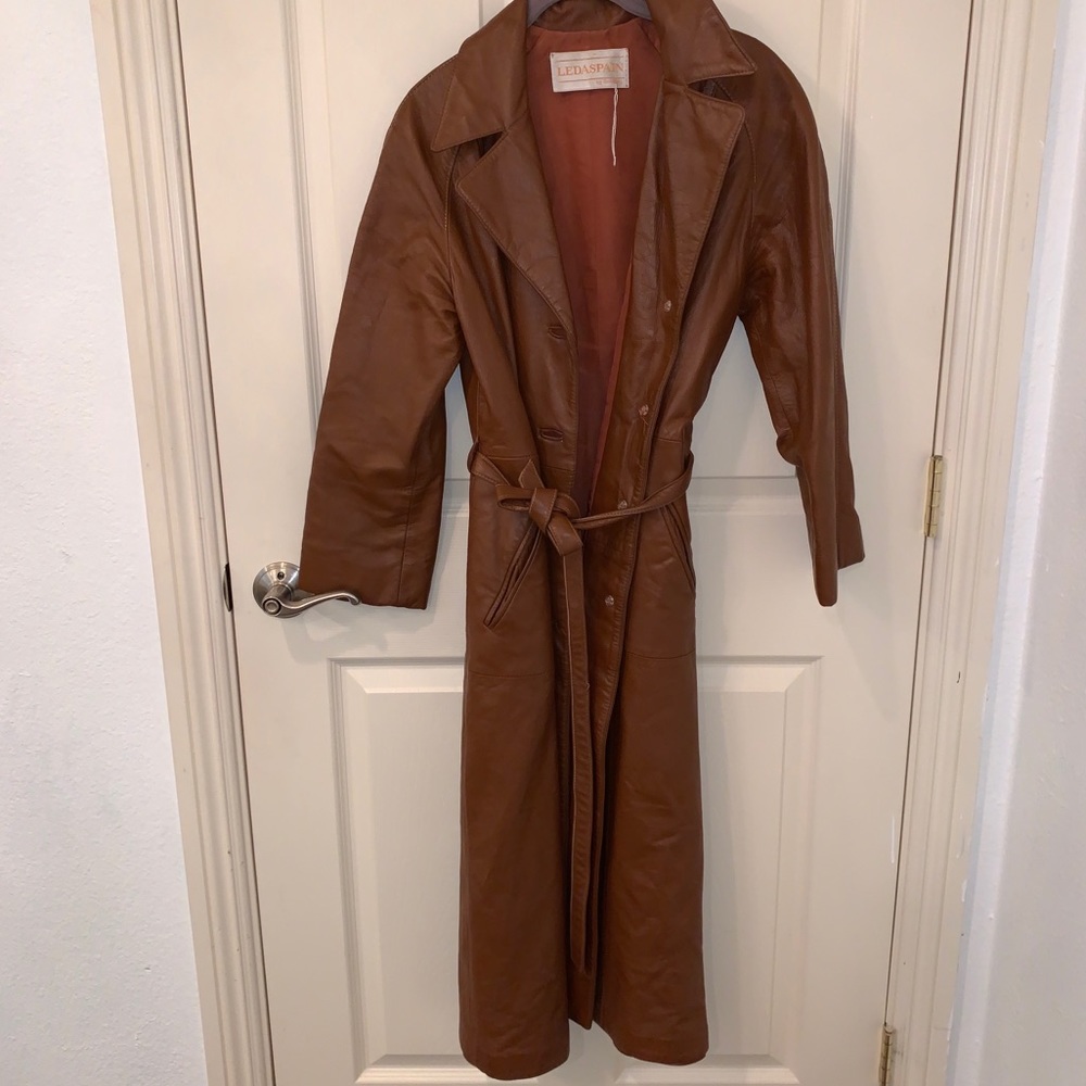 RARE Long Genuine Leather Coat